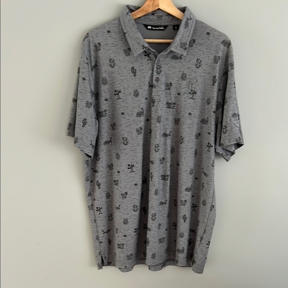 TRAVIS MATHEW MEN’S Desert Print Polo Shirt XXL Pima Cotton - Picture 2 of 10